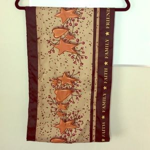 Faith, family, friends valance, 76”x14”